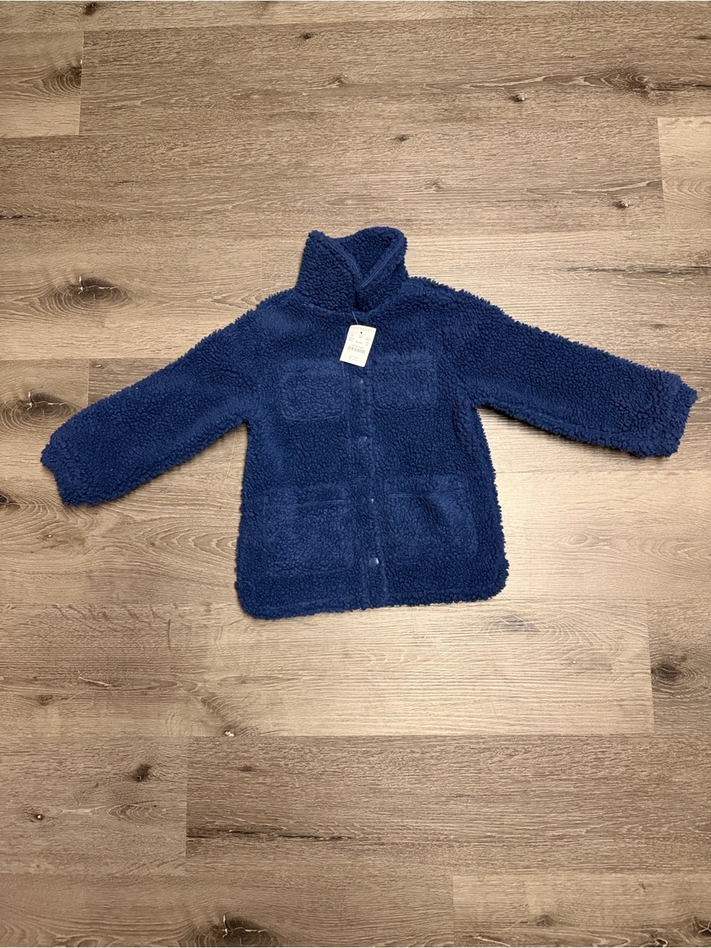 Crewcuts Navy Blue Plush Sherpa Jacket